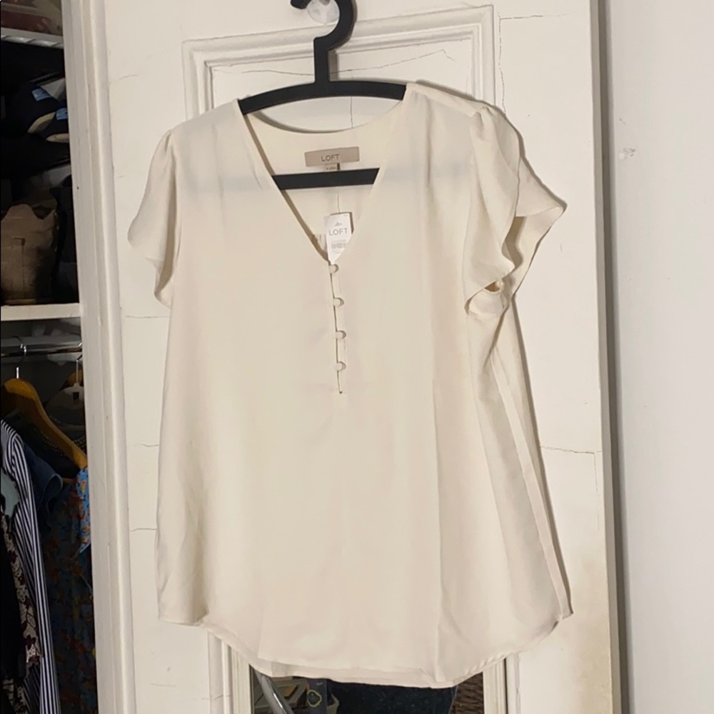 Loft white blouse